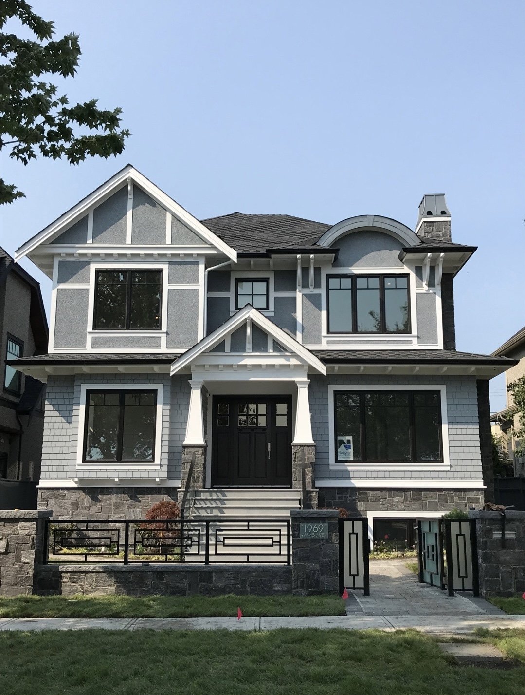 Mixed material exterior and trims